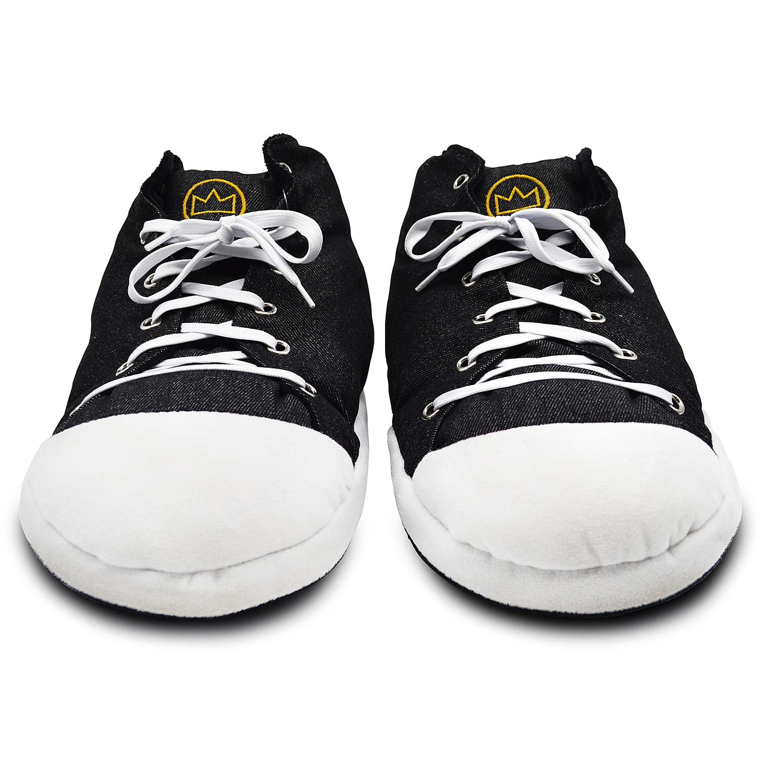 Mens Slipper (Size Large) - Black White