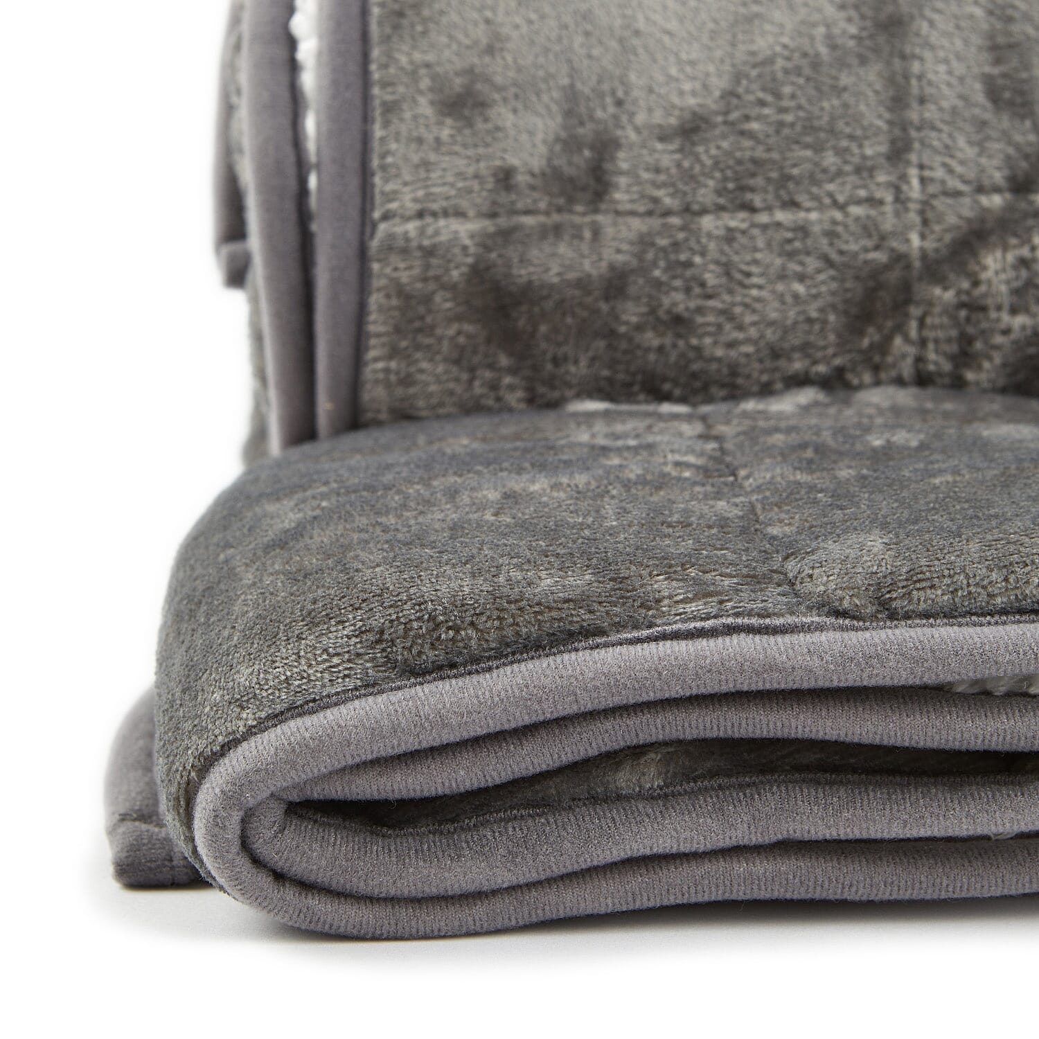 Weighted 6.9KG Fluffy Sherpa Fleece with a Soft and Smooth Plush Fleece Reverse  (Size 150x203 cm) - Grey