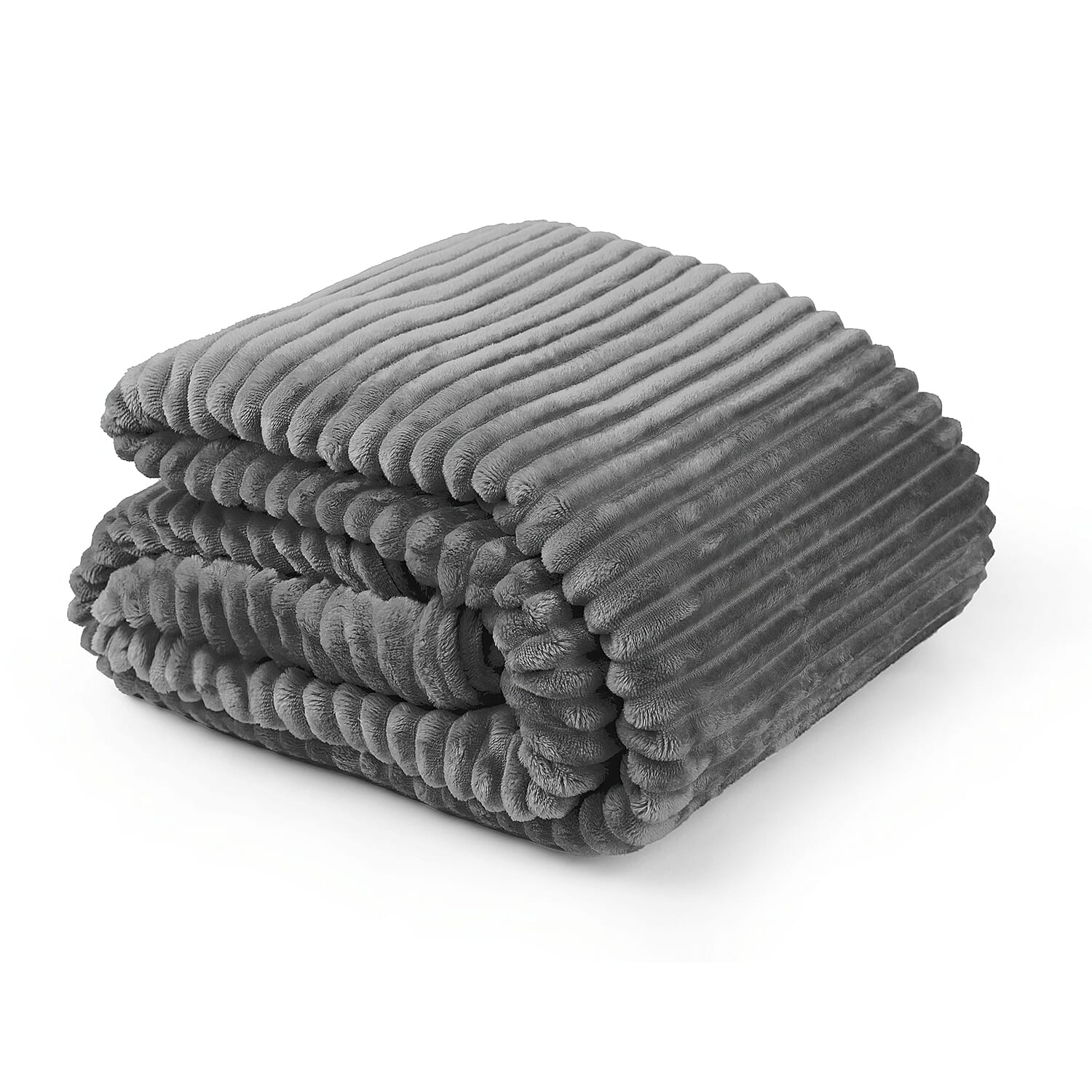 Dakota Super Soft Flannel Fleece Throw Blanket (Size 180x140) - Charcoal Grey