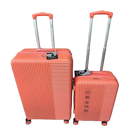 Set of 2 Suitcases with Grip Handles - Orange