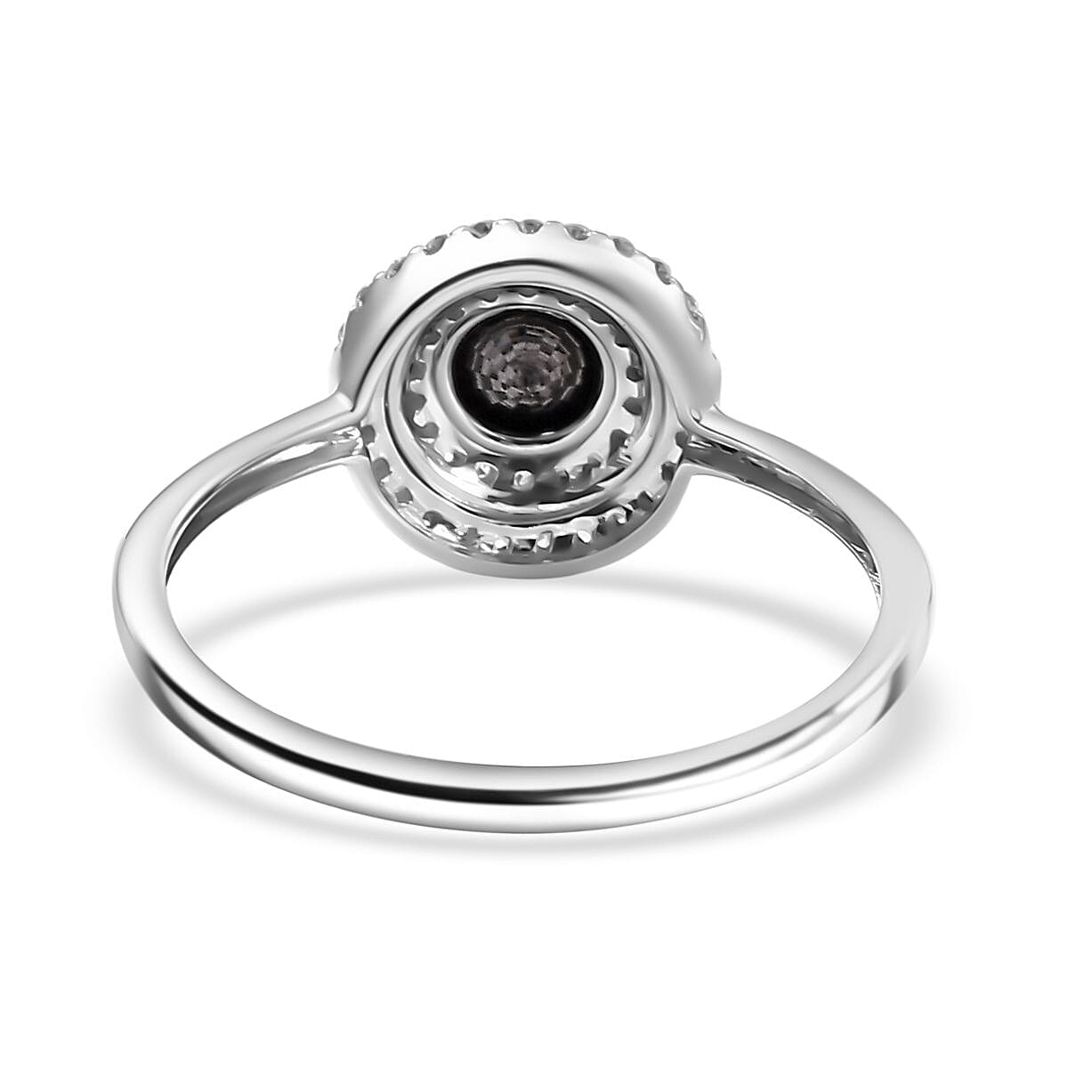 9K White Gold Black Diamond & White Diamond Ring 1.00 Ct. 9K White Gold Black Diamond & White Diamond Ring 1.00 Ct.
