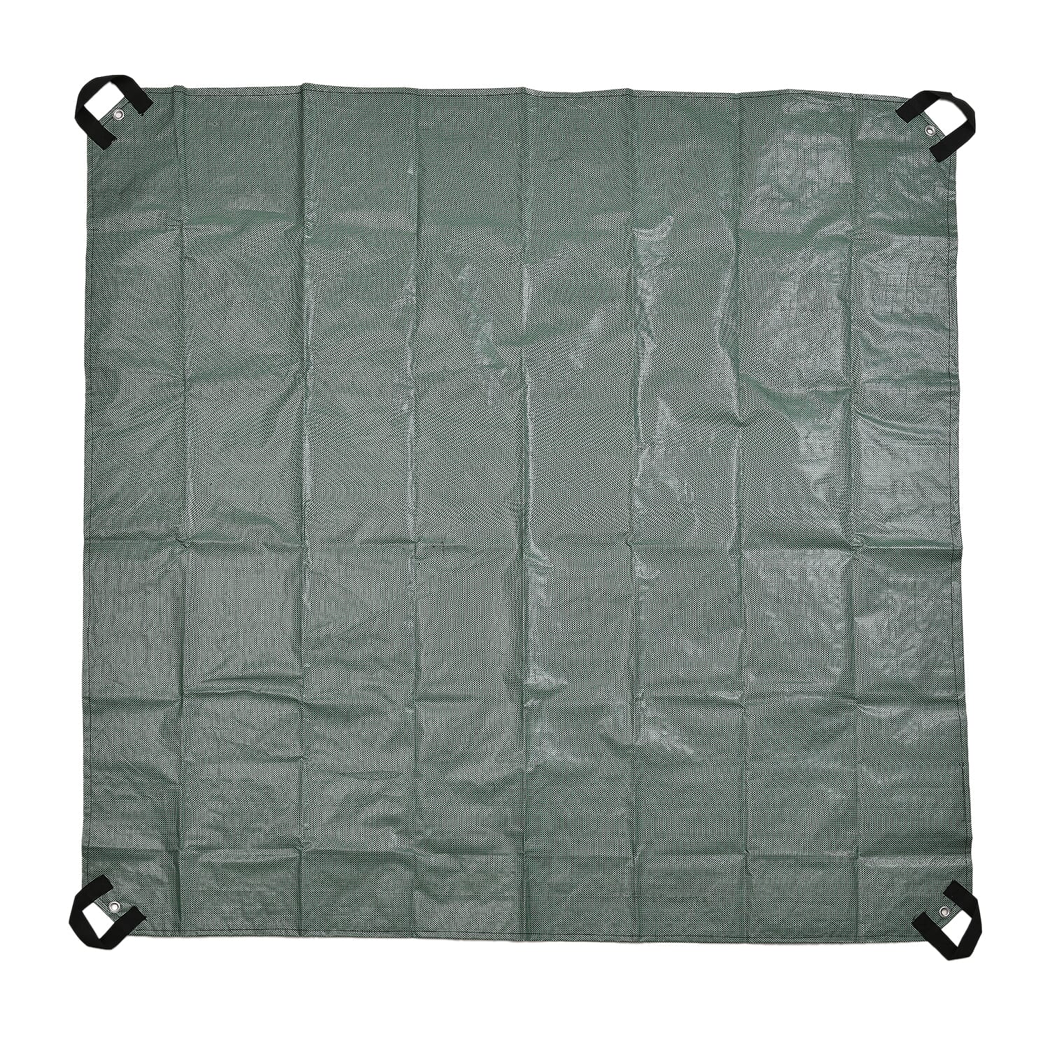 Large Smart Garden Waste Sheet - Bi-Woven Tough Durable Laminated Multipurpose Tarpaulin with Corner Eyelets & 4 Webbing Handles for Grass Cuttings, Leaves, Branches, Rubbish - Measures 180 x 180cm