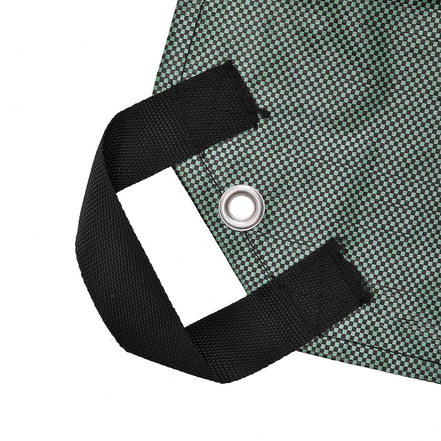 Large Smart Garden Waste Sheet - Bi-Woven Tough Durable Laminated Multipurpose Tarpaulin with Corner Eyelets & 4 Webbing Handles for Grass Cuttings, Leaves, Branches, Rubbish - Measures 180 x 180cm