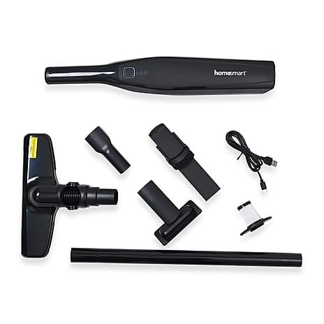 Cordless Handheld Vacuum Cleaner - 2-Speed, 7kPa Suction, 30 Min Runtime, Multiple Attachments - Black