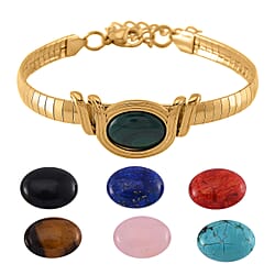 Lapis Lazuli & Interchangeable Multi Gemstones Bracelet (Size - 7.5-2 Ext) with Lobster Clasp 59.50 Ct