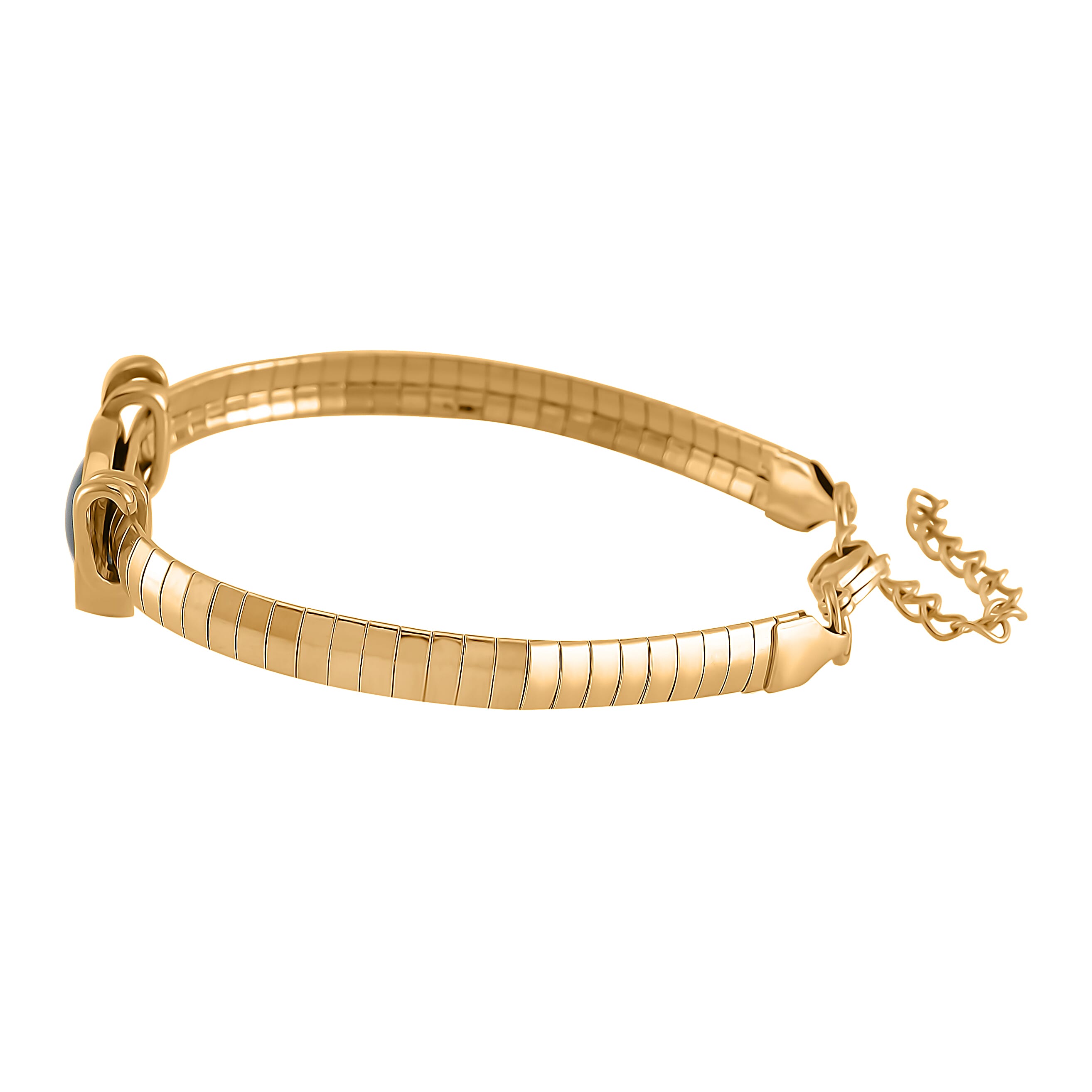 Lapis Lazuli & Interchangeable Multi Gemstones Bracelet with Lobster Clasp (Size - 7.5-2 Ext) in Yellow Tone 59.50 Ct