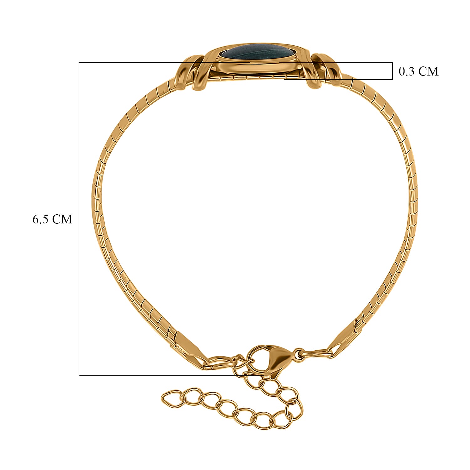 Lapis Lazuli & Interchangeable Multi Gemstones Bracelet with Lobster Clasp (Size - 7.5-2 Ext) in Yellow Tone 59.50 Ct