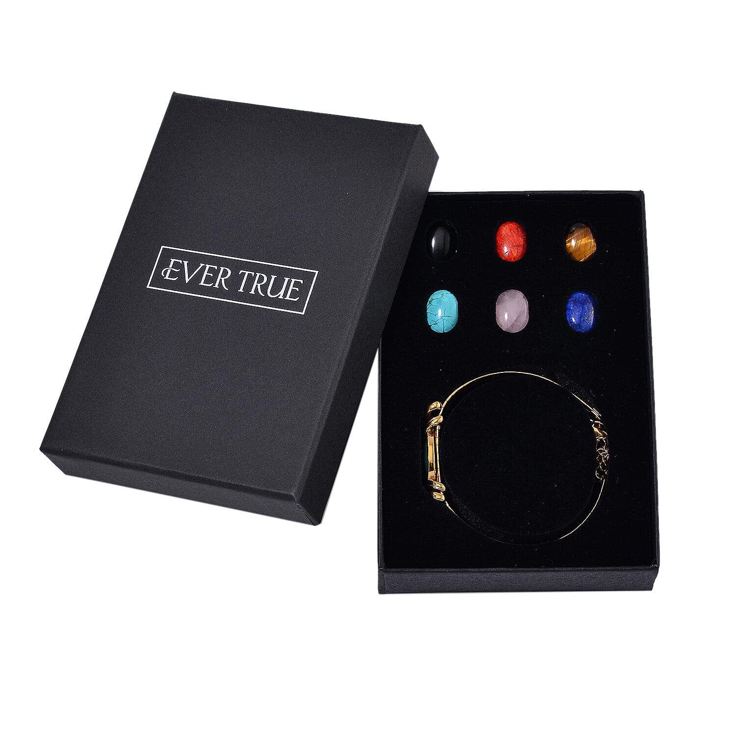 Lapis Lazuli & Interchangeable Multi Gemstones Bracelet with Lobster Clasp (Size - 7.5-2 Ext) in Yellow Tone 59.50 Ct