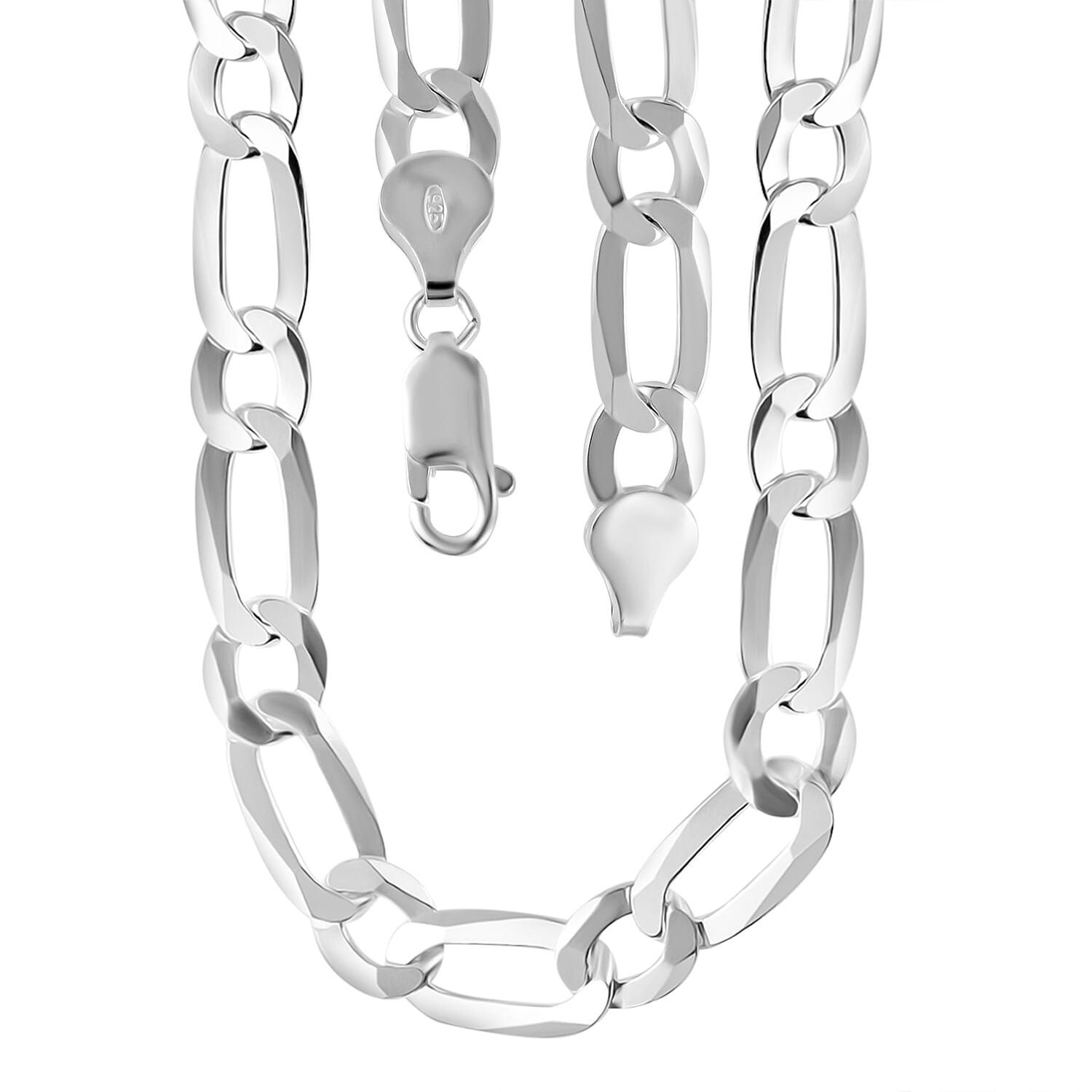 One Time Deal - Sterling Silver Bracelet (Size - 7.5) With Lobster Clasp Silver Wt 9.4 gms