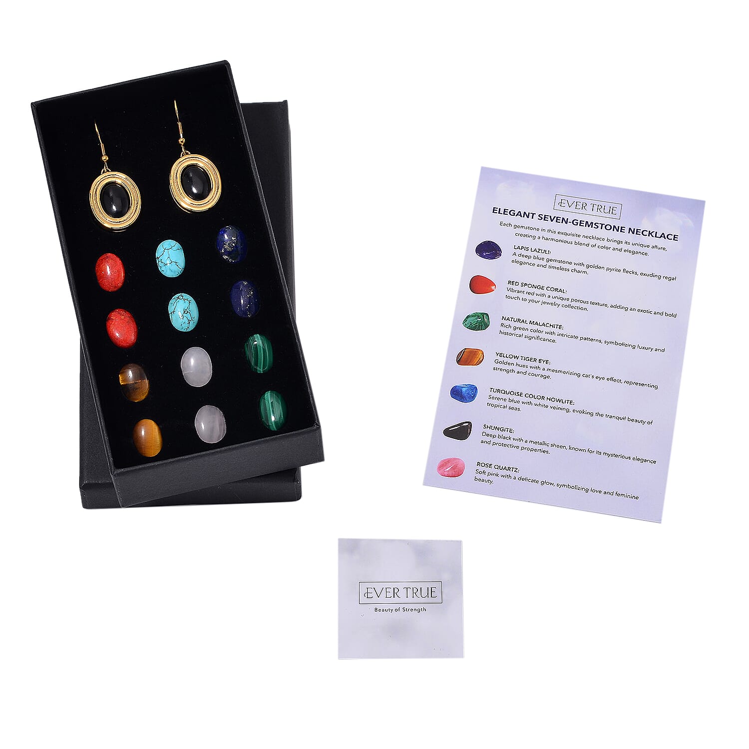 Set of 7 Stones - Lapis Lazuli & Interchangeable Multi Gemstones Magnet Earring with Hook in Yellow Tone 56.00 Ct Set of 7 Stones - Lapis Lazuli & Interchangeable Multi Gemstones Magnet Earring with Hook in Yellow Tone 56.00 Ct