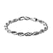 Italian Made - Rhodium Overlay Sterling Silver Rope Bracelet (Size - 7.5) With Lobster Clasp, Silver Wt. 11.77 Gms