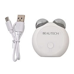 BEAUTECH Mini EMS Facial Massager - Red & Blue Light Therapy & Type-C Rechargeable (Black Matt)