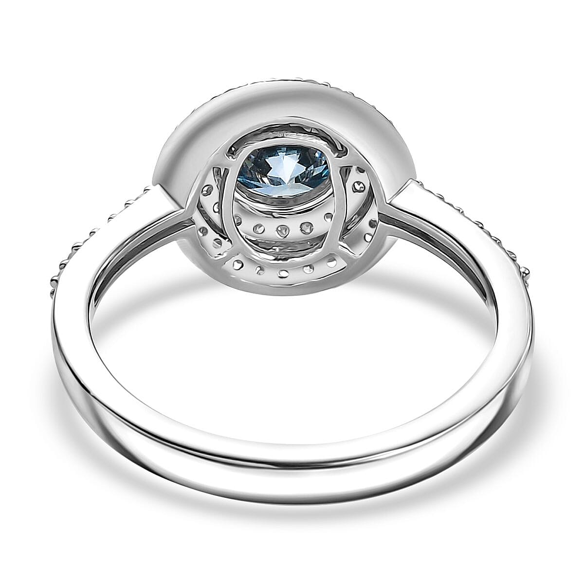 Luxuriant Diamond - 950 Platinum Lab Grown Blue Diamond & White Diamond (VS-G-H) SGL Certified Ring 1.35 Ct.