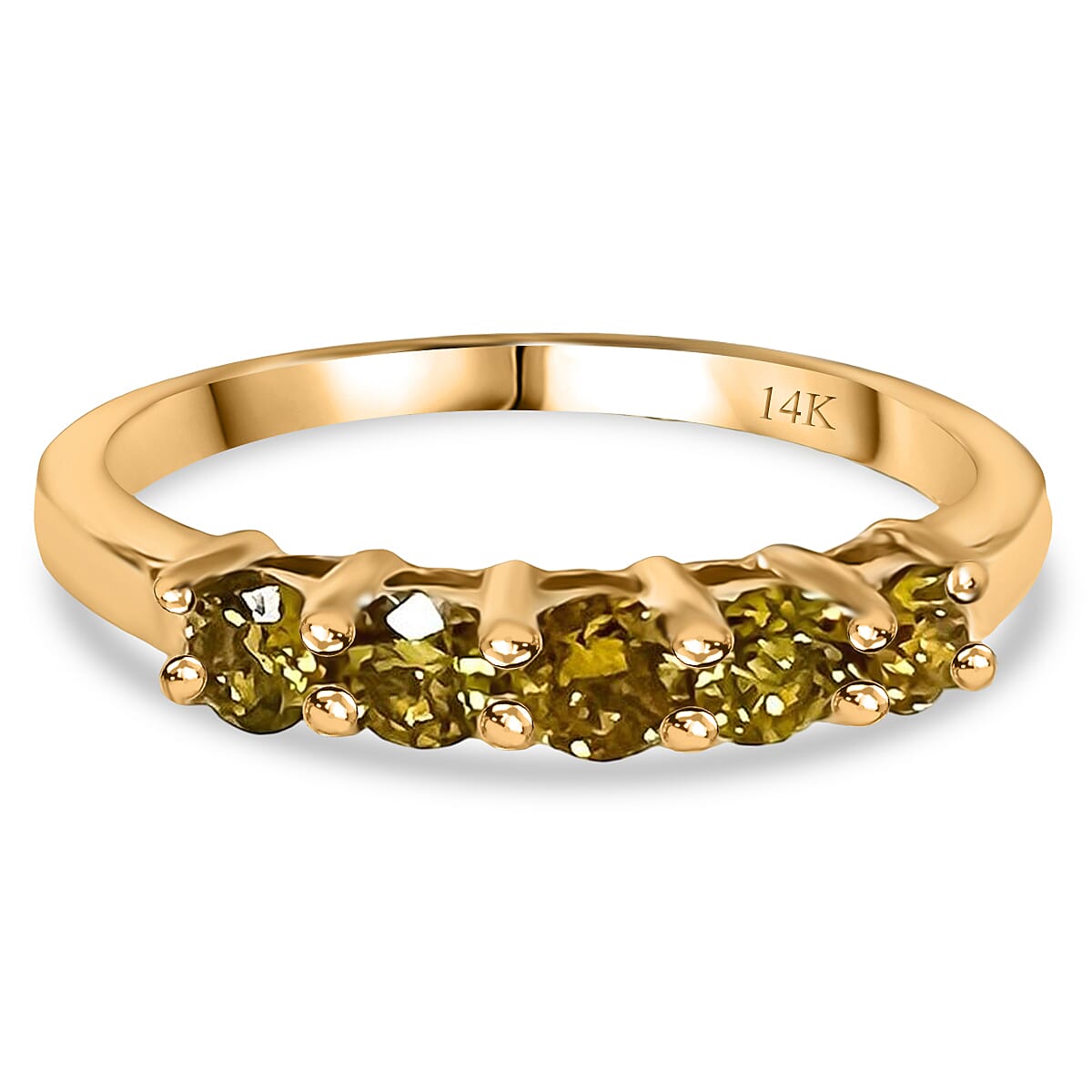 Luxuriant Diamond 14K Yellow Gold VS Lab Grown Yellow Diamond  Ring 0.60 Ct.