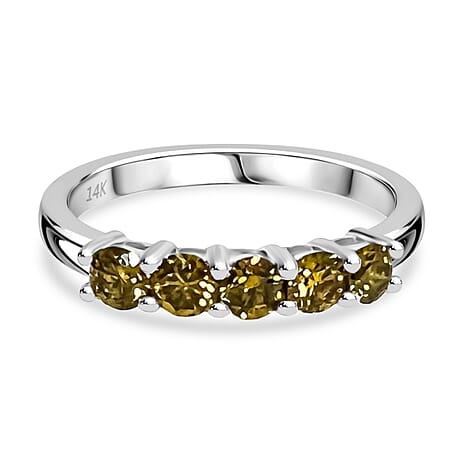 Luxuriant Diamond 14K White Gold VS Lab Grown Yellow Diamond Ring