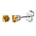 LUXURIANT 14K White Gold Lab Grown Yellow Diamond Earring With Push Back 0.25 Ct.
