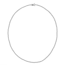 LUXURIANT 4 Ct. Lab Grown Diamond Necklace with Box Clasp in 14K White Gold (VS/G-H) 17 Inch