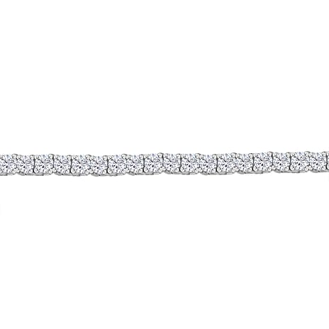 Luxuriant Diamond 14K White Gold (VS-G-H) Lab Grown Diamond Necklace (Size - 17) 4.00 Ct. Gold Gm 8.00 Gms