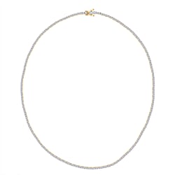 LUXURIANT 4 Ct. Lab Grown Diamond Necklace with Box Clasp in 14K White Gold (VS/G-H) 17 Inch