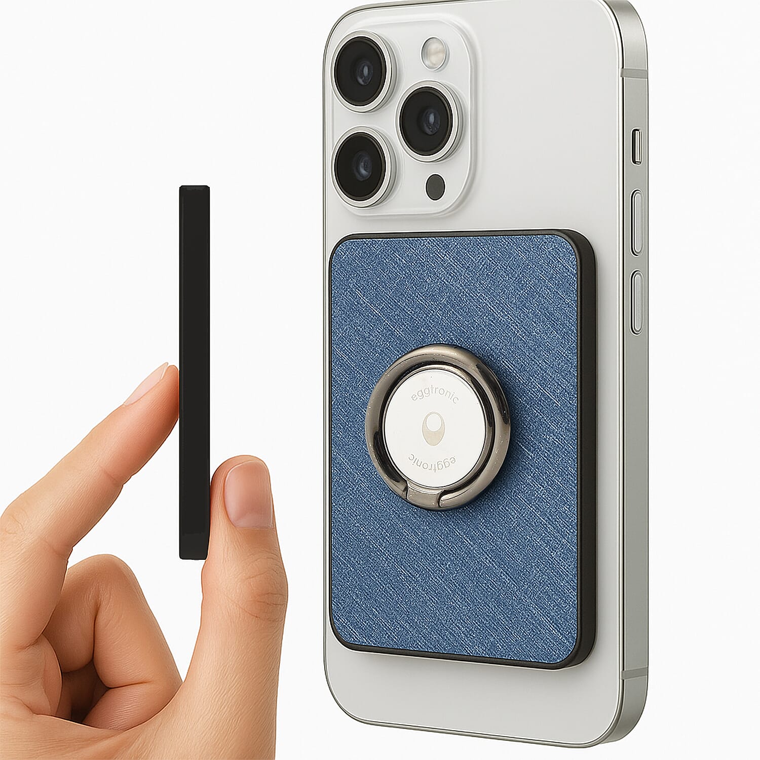 Wireless Power Ring Ultra-Fast 1500mAh Slim Battery Pack With Phone ring Holder