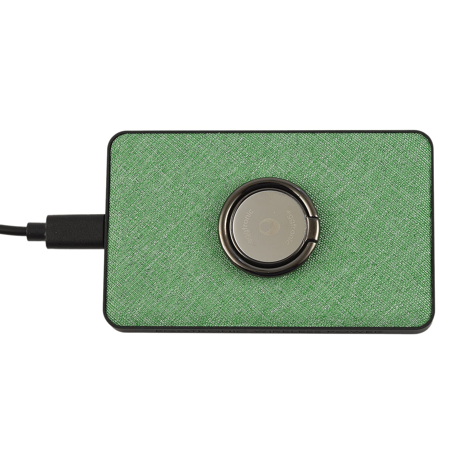 Wireless Power Ring Ultra-Fast 1,500mAh Slim Battery Pack With Phone ring Holder - Green
