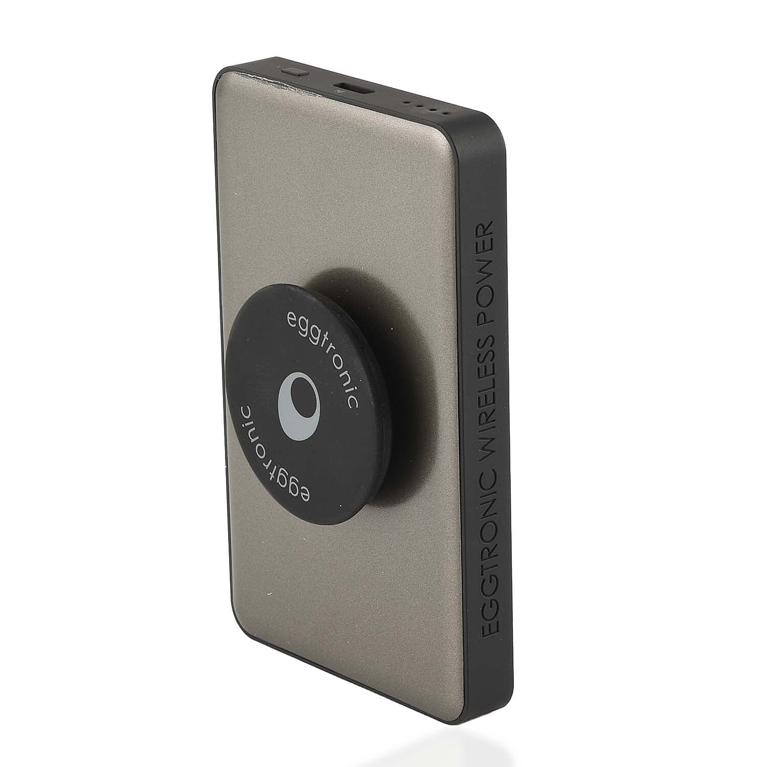 Wireless Power Popper Ultra-Fast 1500mAh Slim Battery Pack With Phone Pop Grip - Grey Wireless Power Popper Ultra-Fast 1500mAh Slim Battery Pack With Phone Pop Grip - Grey