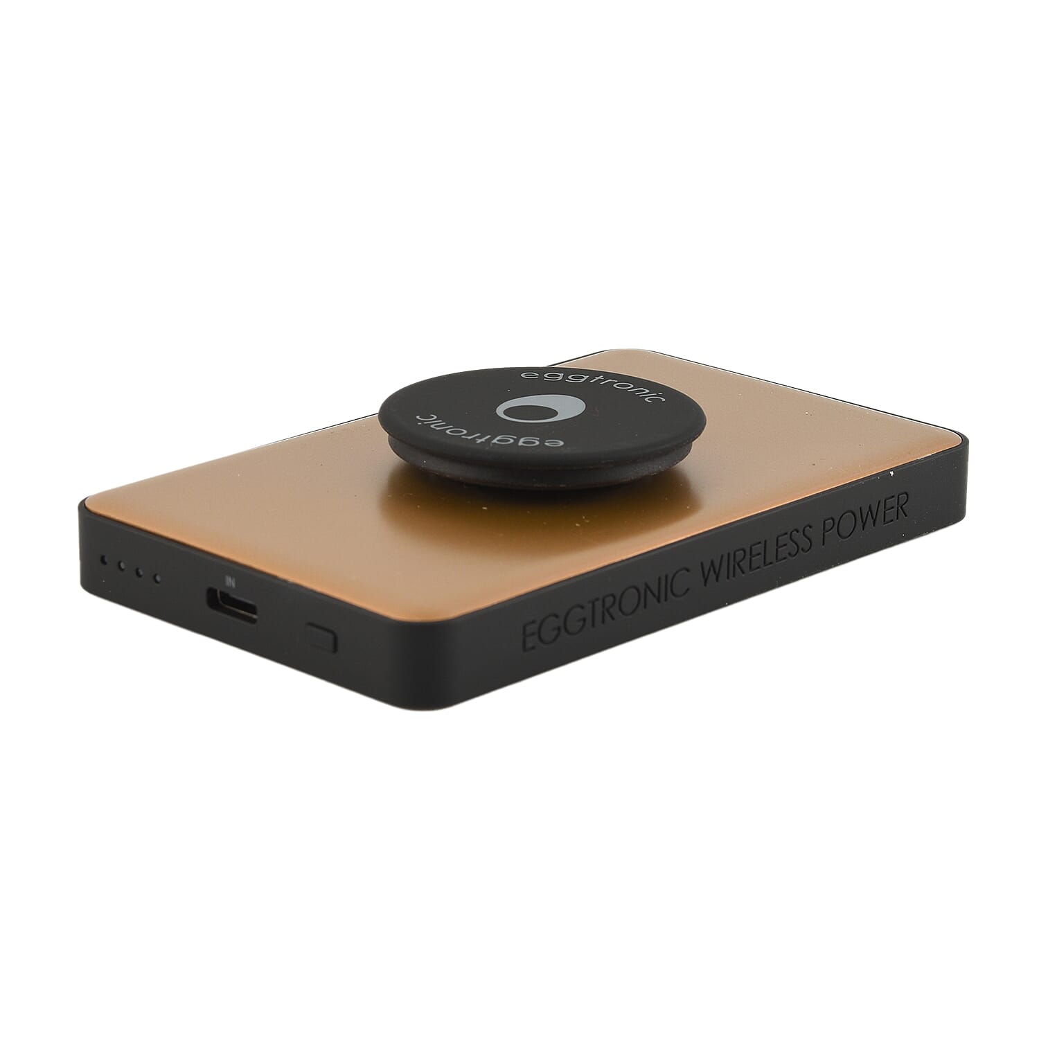 Wireless Power Popper Ultra-Fast 1500mAh Slim Battery Pack With Phone Pop Grip -  Golden