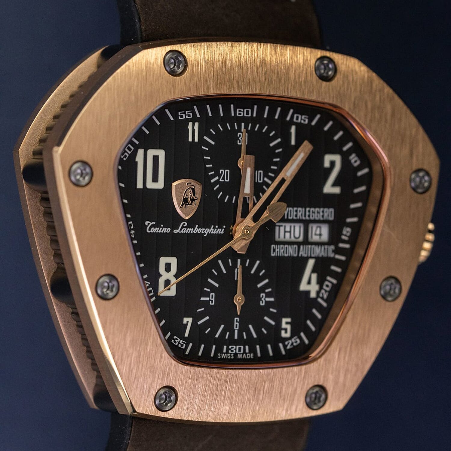 Tonino Lamborghini Spyderleggero Chronograph Swiss Made Watch - Gold