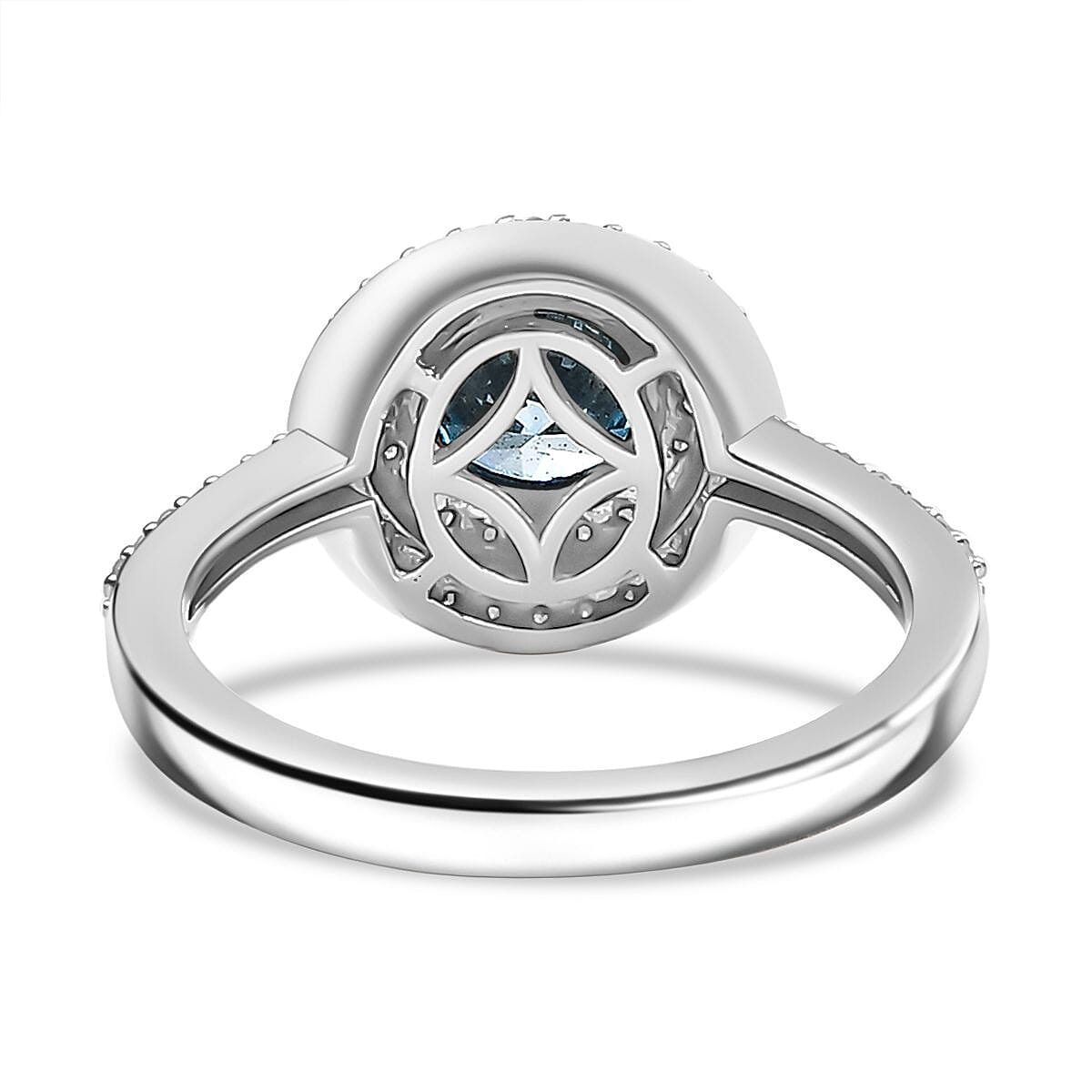 Luxuriant - 950 Platinum SGL Certified Lab Grown Blue Diamond (VS-GH) Ring 1.35 Ct, Platinum Wt. 5.32 Gms.