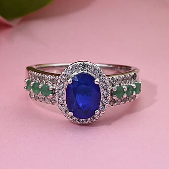 https://tjcuk.sirv.com/Products/80/2/8021426/Blue-Spinel-Emerald-White-Zircon-Ring-in-Rhodium-Overlay-Sterling-Silv_8021426_1.jpg?w=342&h=342