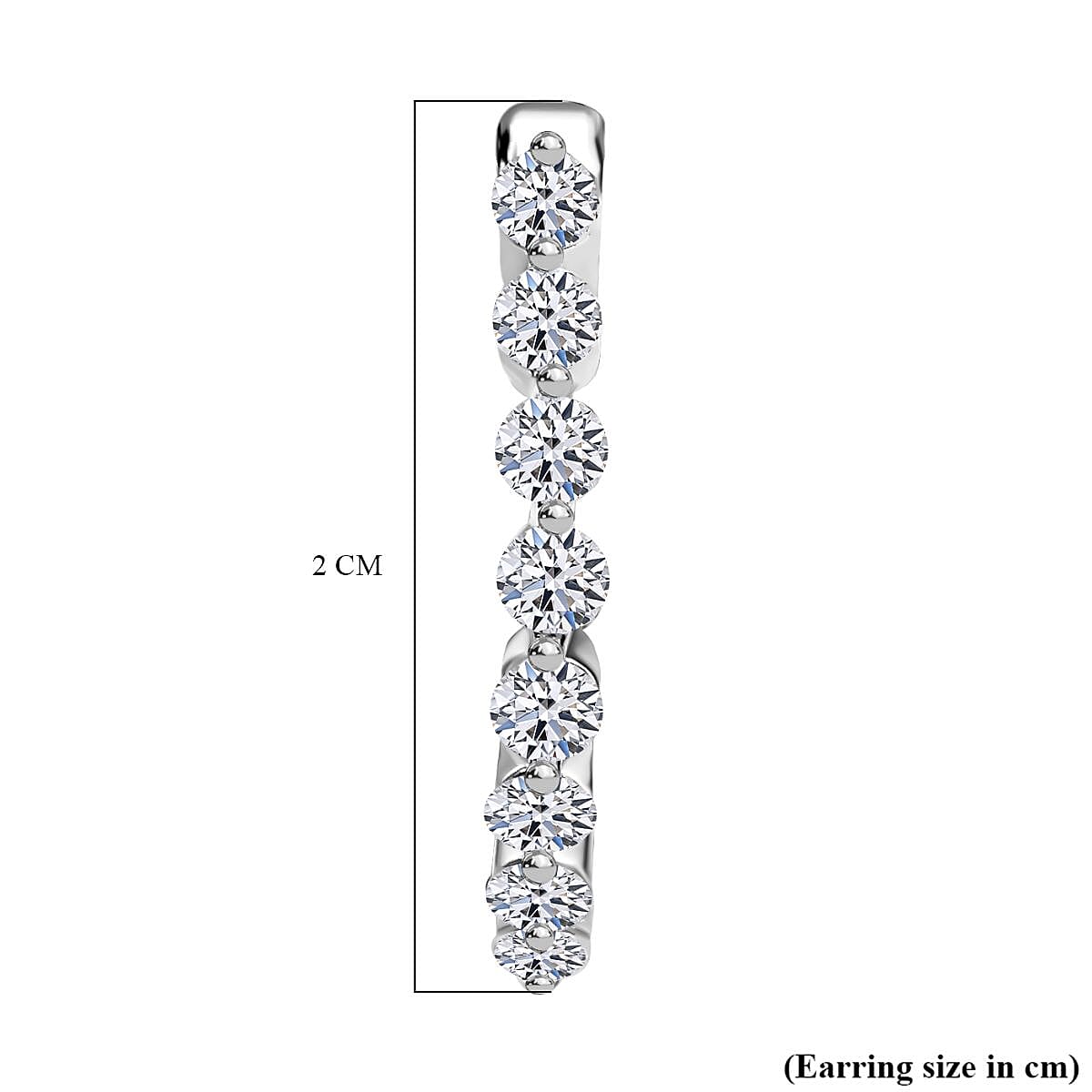 Luxuriant Diamond - Lab Grown Diamond (SI-G/H) Hoop Earring in Sterling Silver 1.00 Ct.