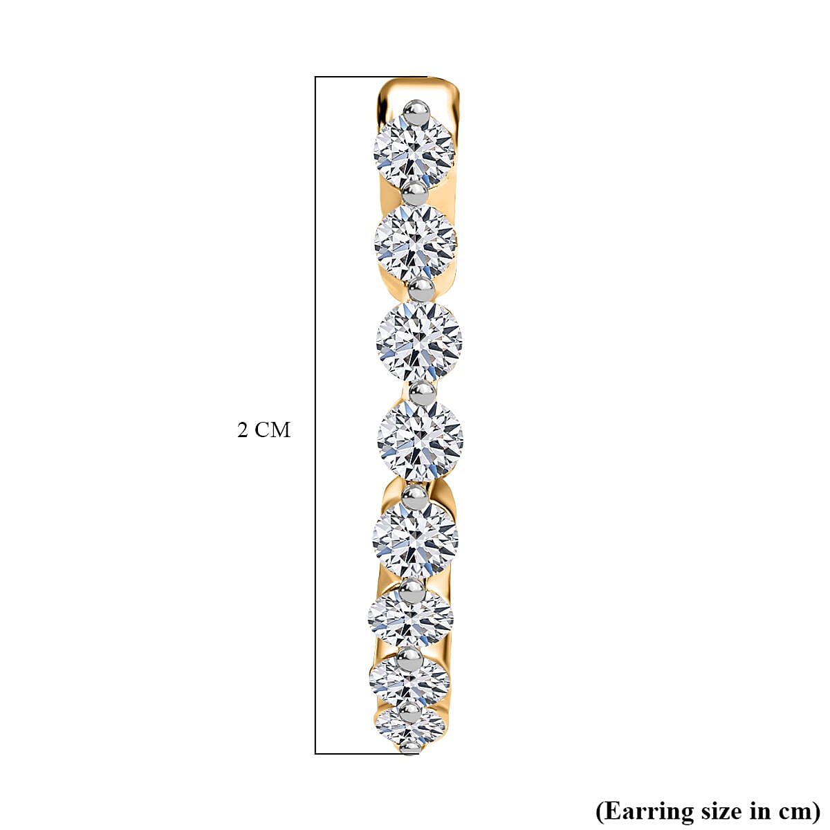 Luxuriant Diamond - Lab Grown Diamond (SI-G-H) Hoop Earring in 18K Vermeil Yellow Gold Plated Sterling Silver 1.02 Ct. Luxuriant Diamond - Lab Grown Diamond (SI-G-H) Hoop Earring in 18K Vermeil Yellow Gold Plated Sterling Silver 1.02 Ct.