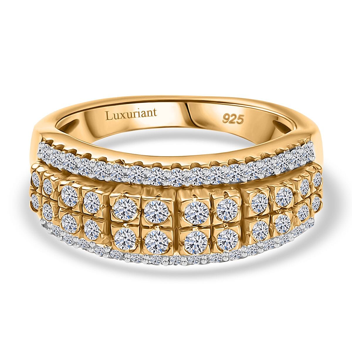 Luxuriant Diamond 1 Ct. Lab Grown Diamond Ring in Sterling Silver