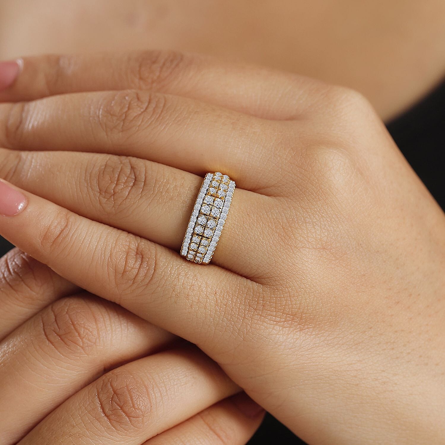 Luxuriant Diamond 1 Ct. Lab Grown Diamond Ring in Sterling Silver