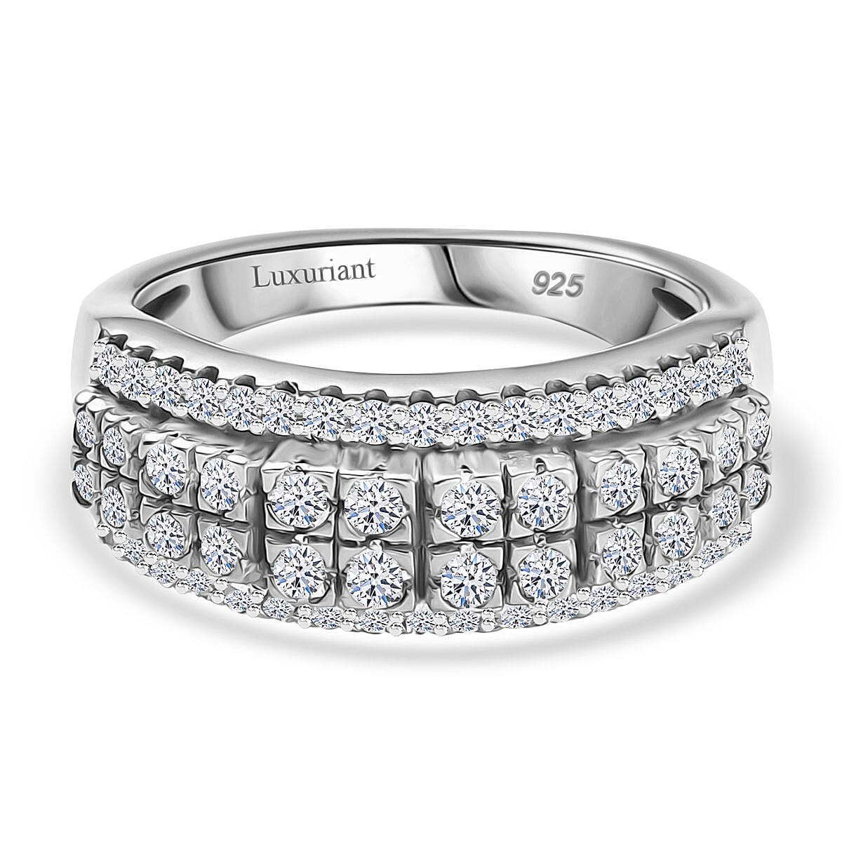 Luxuriant Diamond 1 Ct. Lab Grown Diamond Ring in Sterling Silver