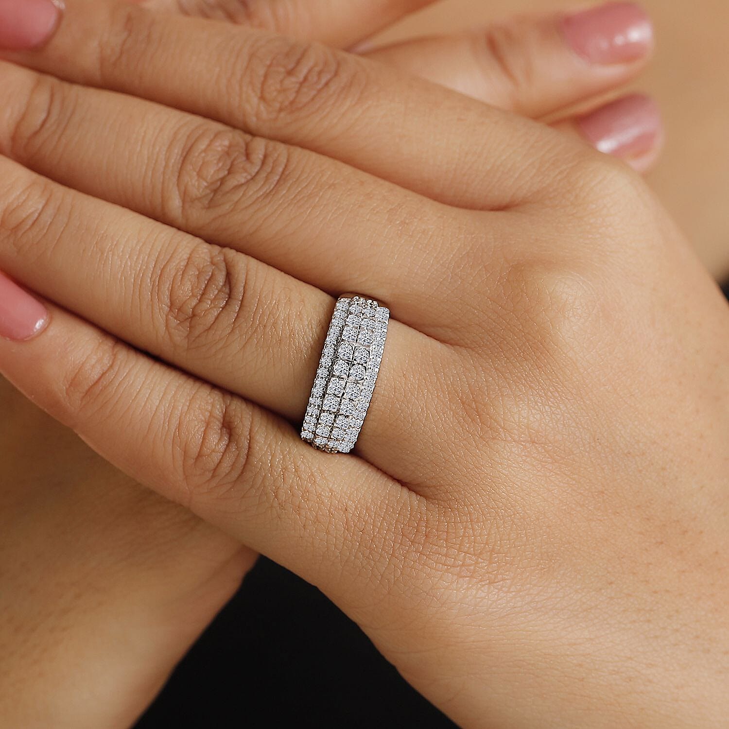 Luxuriant Diamond 1 Ct. Lab Grown Diamond Ring in Sterling Silver