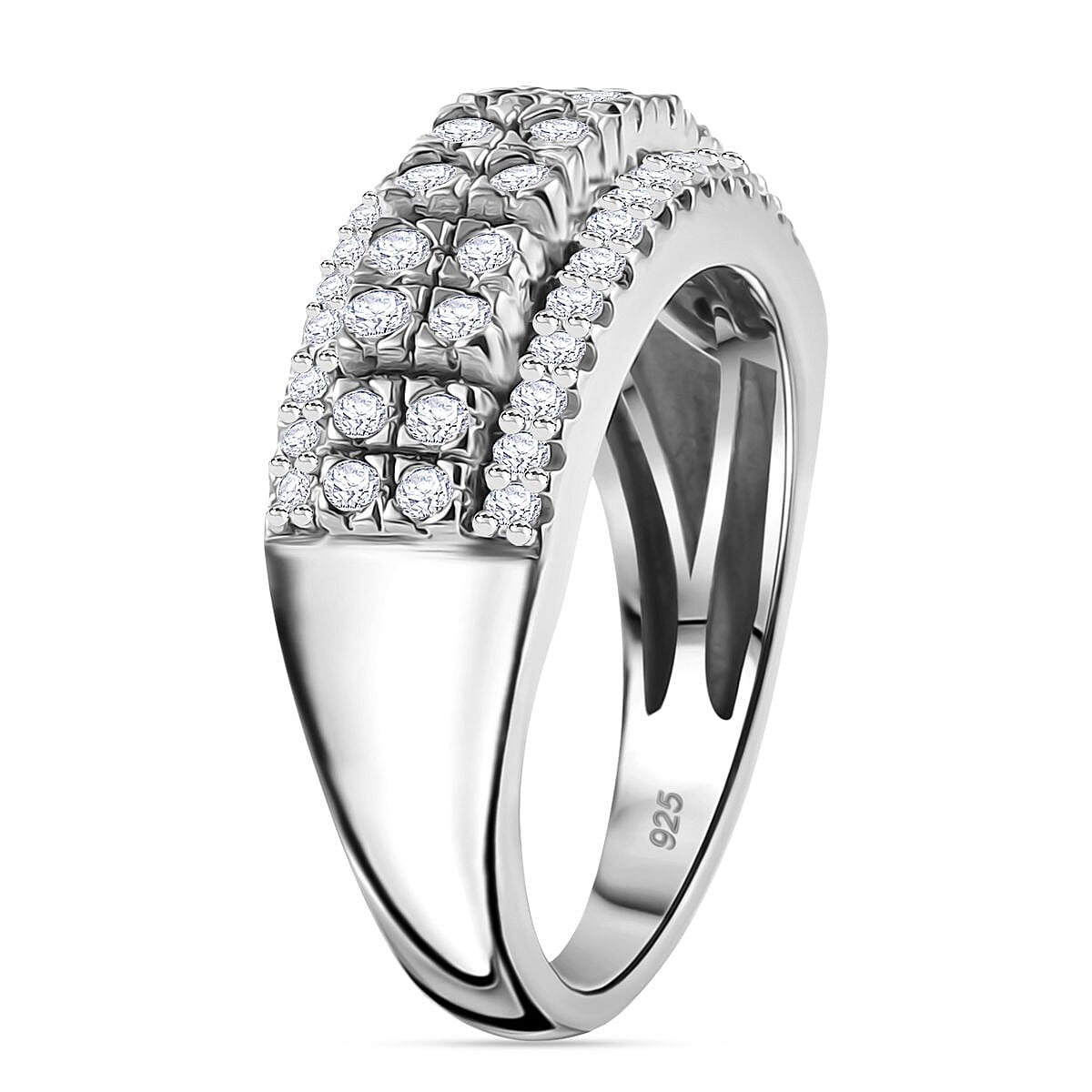 Luxuriant Diamond 1 Ct. Lab Grown Diamond Ring in Sterling Silver