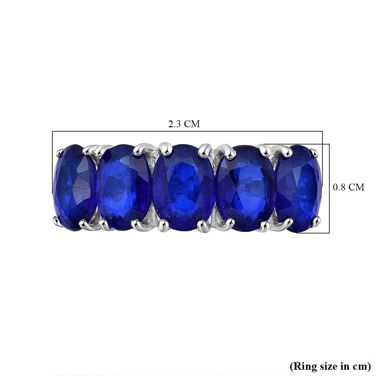 Premium Vietnamese Cobalt Blue Spinel Ring in Rhodium Overlay Sterling Silver 4.50 Ct.