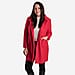 Ladies Knitted Boucle Coat (One Size, 8-18) - Plum