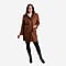 Ladies Knitted Boucle Coat (One Size, 8-18) - Red