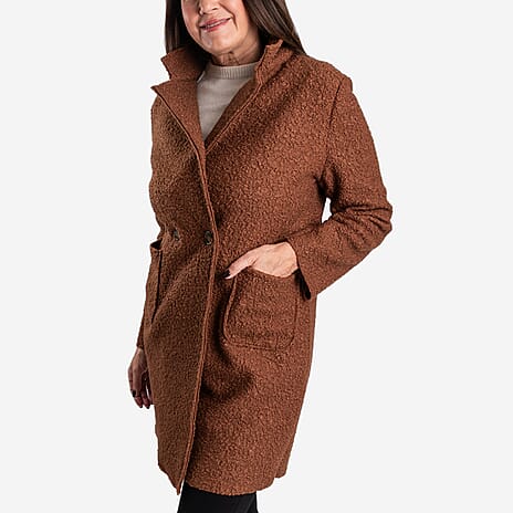 Knitted Coat - Brown