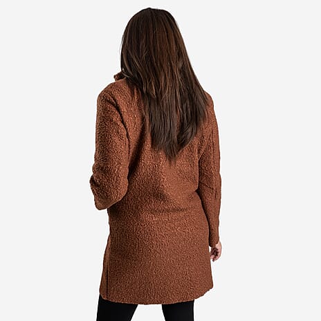 Knitted Coat - Brown