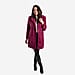 Ladies Knitted Boucle Coat (One Size, 8-18) - Plum