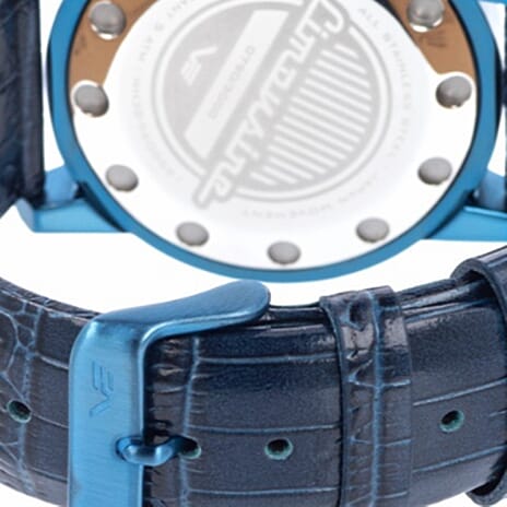 VOSTOK EUROPE Limousine Automatic 5ATM WR Blue Dial Mens Watch with Blue Leather Strap