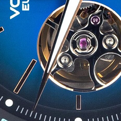 VOSTOK EUROPE Limousine Automatic 5ATM WR Blue Dial Mens Watch with Blue Leather Strap