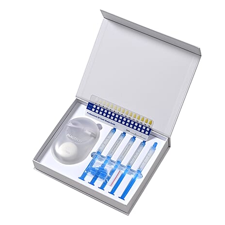 Beautech Professional LED Teeth Whitening Kit - 32 LEDs, 3 Light Modes, 10 Gel Syringes, USB Charging, 16-Min Timer