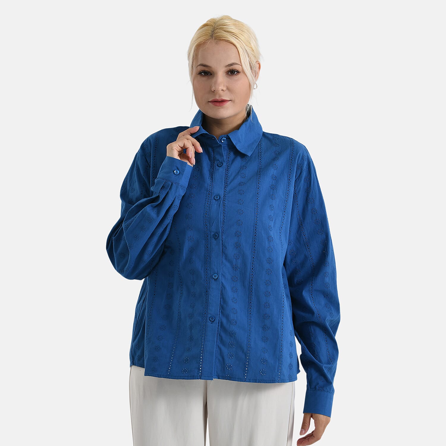La Marey Shirt XL- Blue & Beige