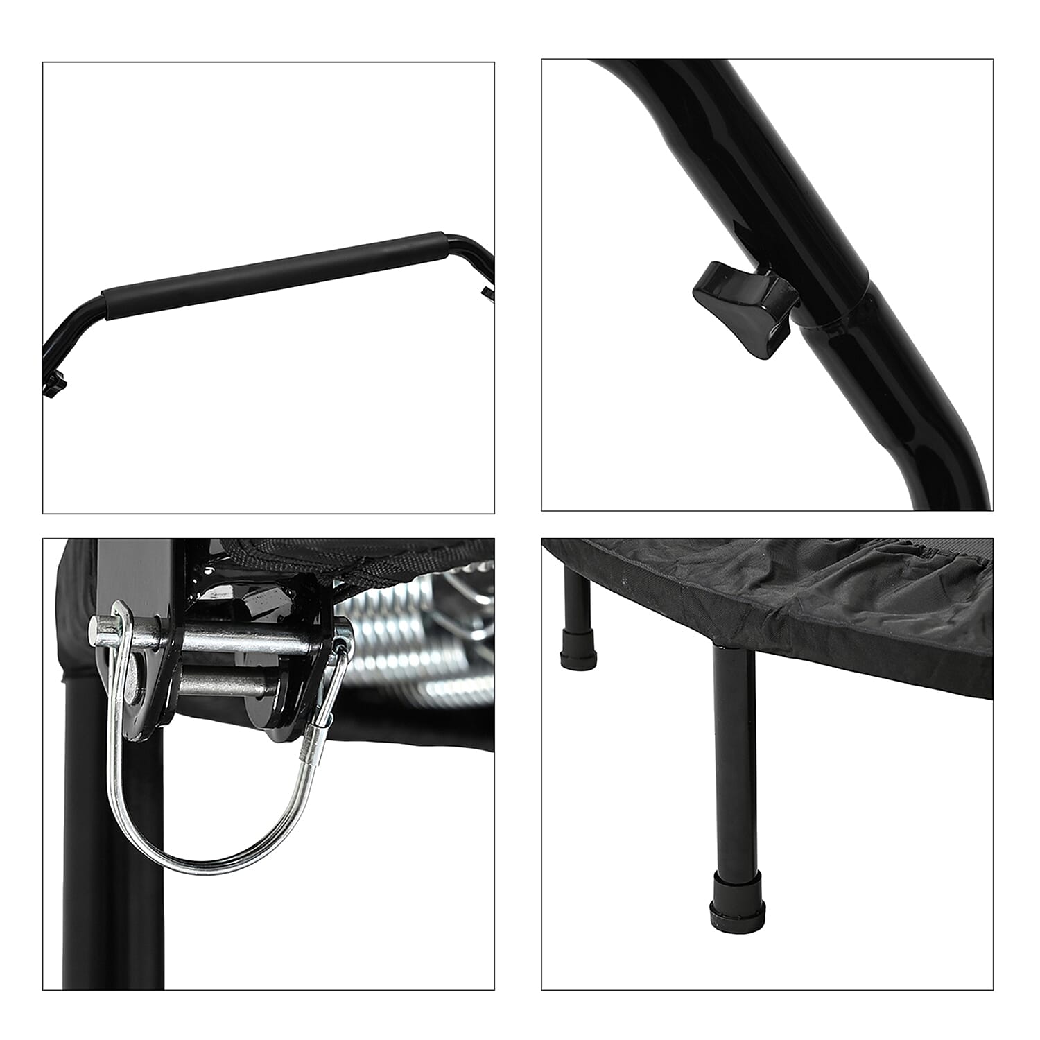 Soulsmart Foldable Trampoline - Max weight 100Kg, 100cm dia x 26.5 HeightBlack