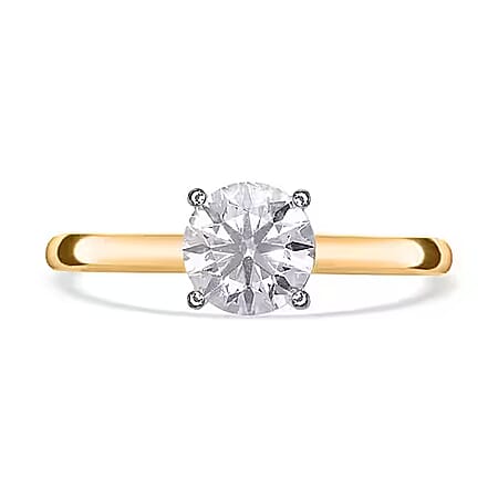 Luxuriant Diamond 1 Ct. Lab Grown Diamond  Ring in 9K Yellow Gold, SGL Certified