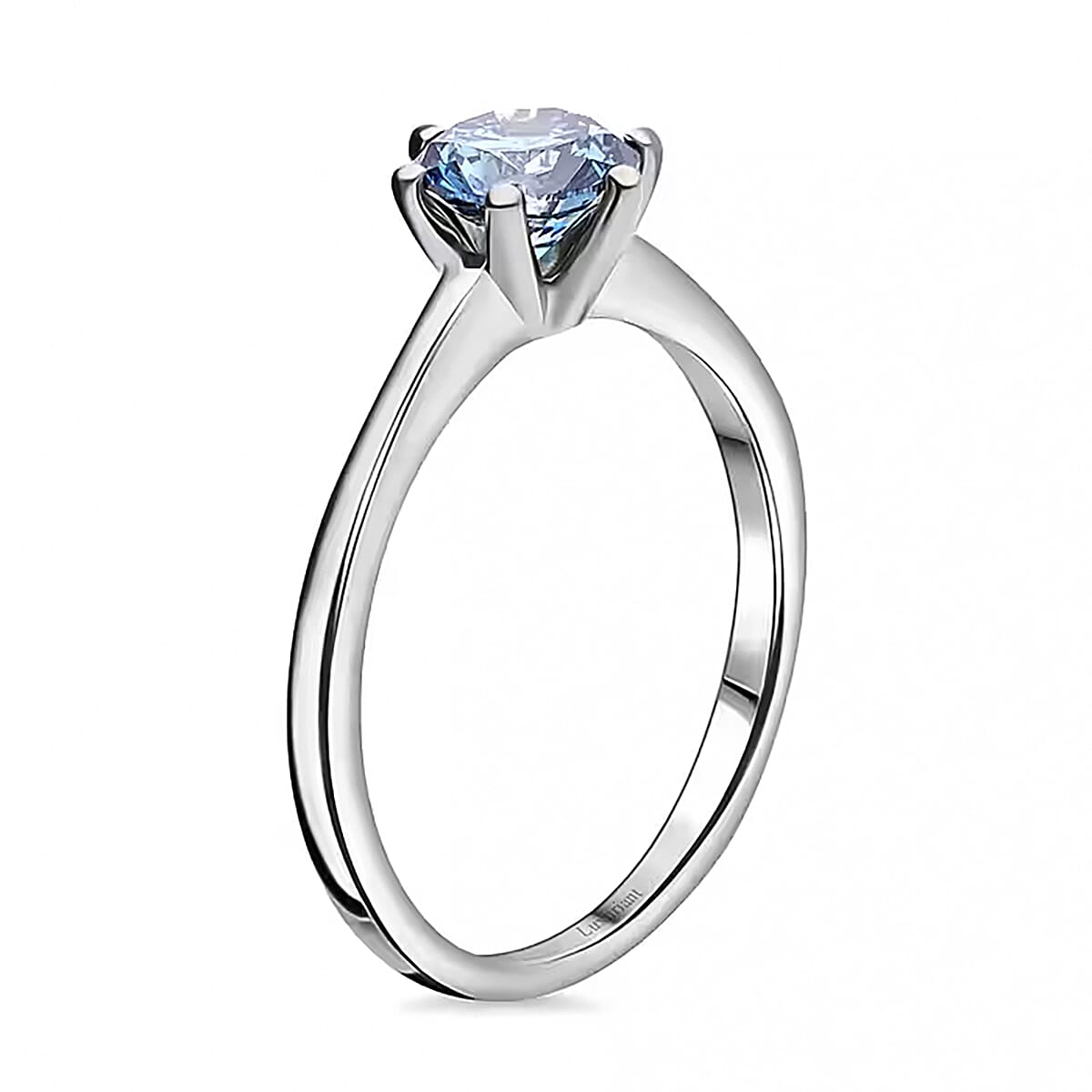 Luxuriant 950 Platinum (VS-SI) Blue Lab Grown Diamond Ring 1.54 Ct.